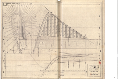 A+U 589 19:10 Drawings From The Kenzo Tange Archive - National Gymnasiums For Tokyo Olympics
