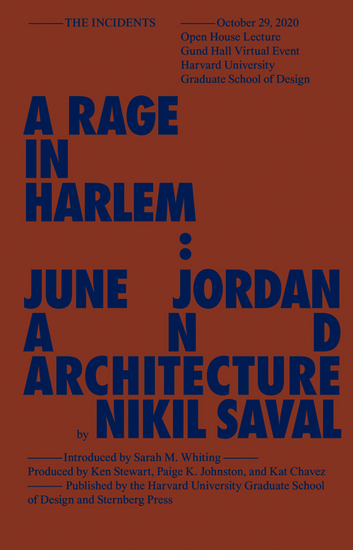 Rage in Harlem - June Jordan and Architecture Rage in Harlem - June Jordan and Architecture