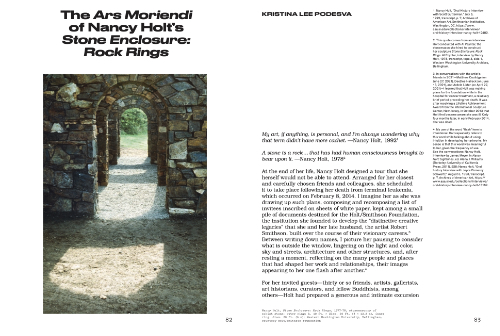 Nancy Holt - Stone Enclosure: Rock Rings