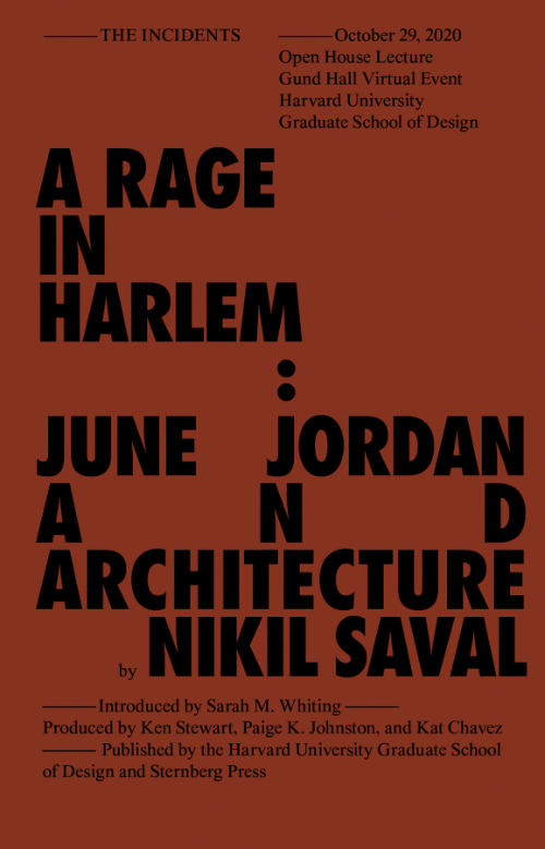 Rage in Harlem - June Jordan and Architecture Rage in Harlem - June Jordan and Architecture