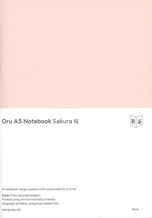 Oru Notebook A5 Sakura Pink Blank