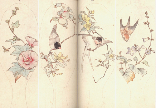 Flower And Bird Sketches By Kiriu Kaisha - The Early Meiji Crafts Initiative