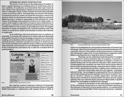Agonistic Assemblies - On the Spatial Politics of Horizontality Agonistic Assemblies - On the Spatial Politics of Horizontality