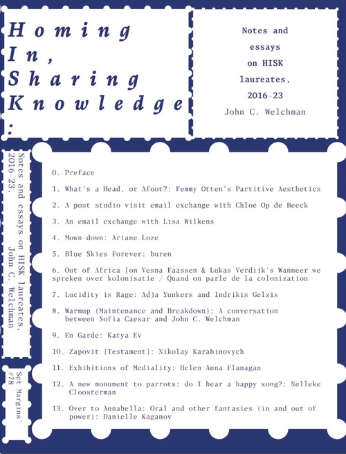 Homing In, Sharing Knowledge: Notes and essays on HISK laureates, 2016-23