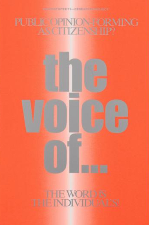 The Voice Of... - Public Opinion-Forming As Citizenship?