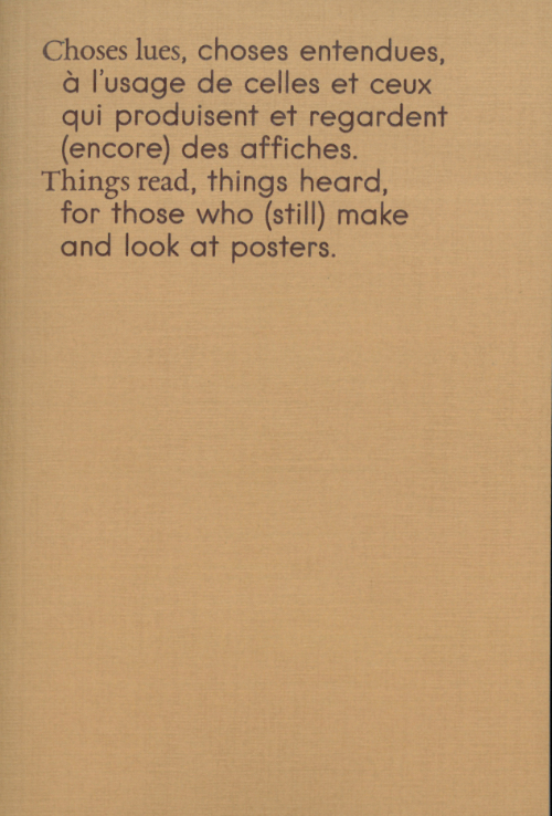 Things read, things heard