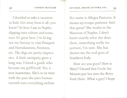 Cookie Mueller - Fan Mail, Frank Letters, and Crank Calls Cookie Mueller - Fan Mail, Frank Letters, and Crank Calls