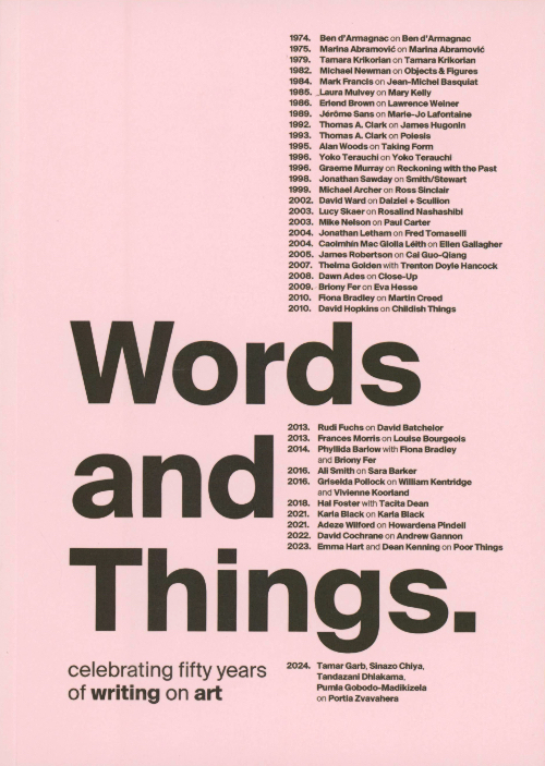 Words and Things - celebrating fifty years of writing on art