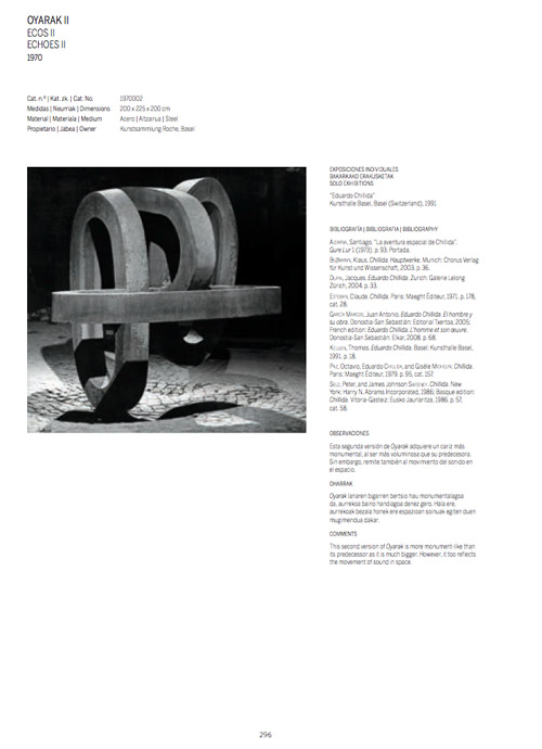 Eduardo Chillida - Catalogue Raisonne of Sculpture I (1948-1973)