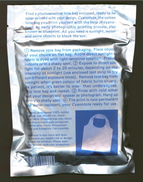 Solar Print Cyanotype Tote Bag (new bag)