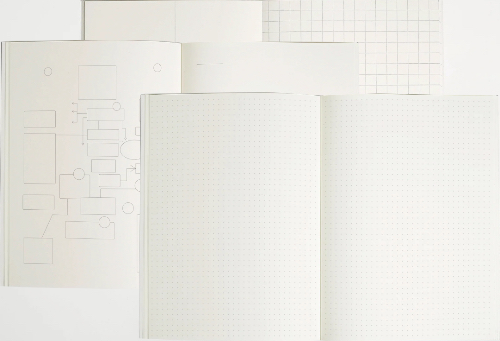 booq  / a double-sided notebook (7 colours/grids mixed)