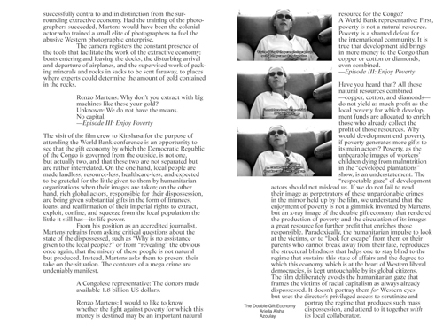 Critique in Practice - Renzo Martens‘ “Episode III: Enjoy Poverty” Critique in Practice - Renzo Martens‘ “Episode III: Enjoy Poverty”