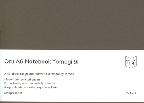 Oru Notebook A6 Yomogi Green Dotted
