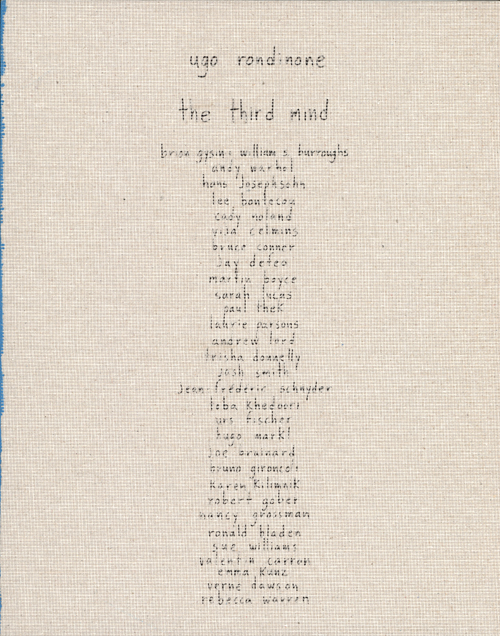 Ugo Rondinone - The Third Mind Ugo Rondinone - The Third Mind