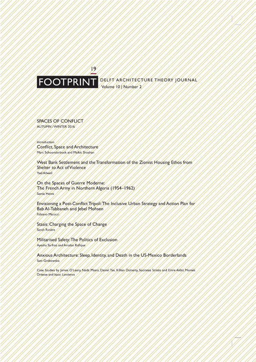Footprint 19 Vol 10/2 Spaces Of Conflict