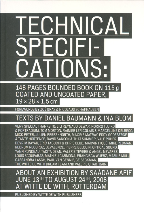 Saadane Afif - Technical Specifications